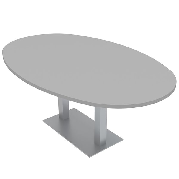 45.25 in W, 71.5 in L, 29 in H, Engineered Wood Top, Grey